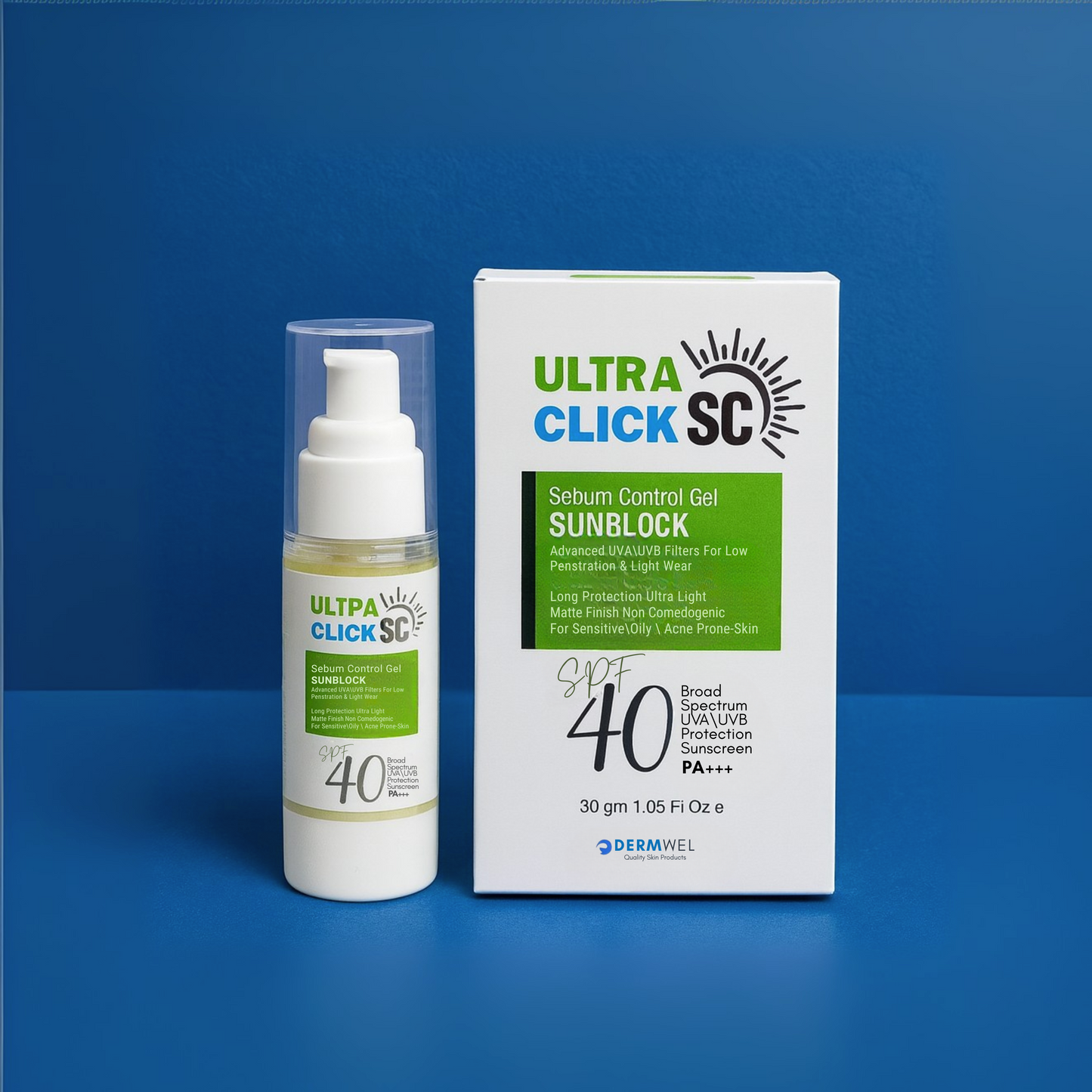Ultra Click Sunblock SPF 40 (Sebum Control Gel )